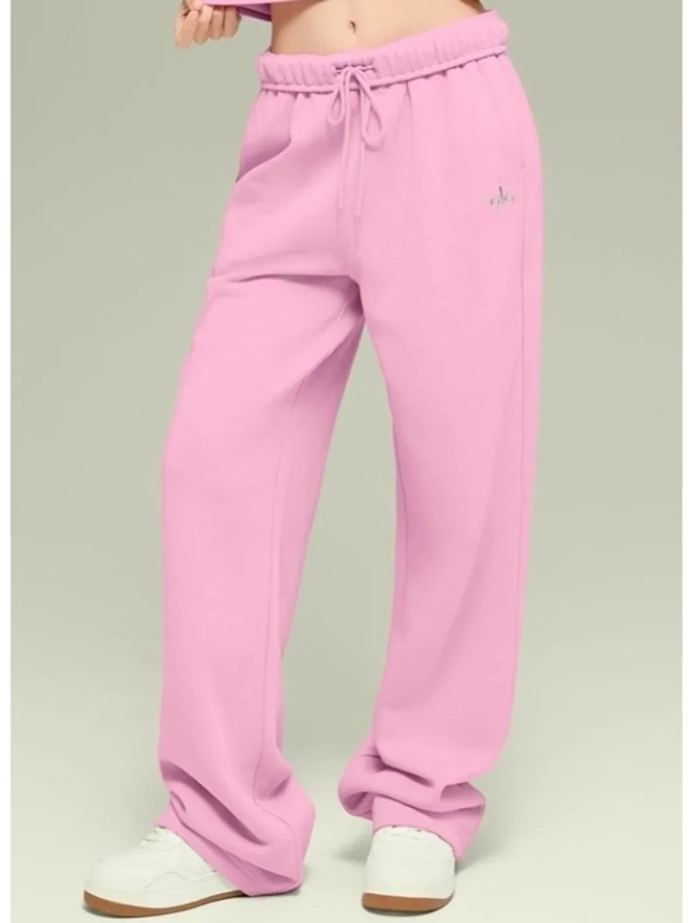 Alo Accolade Straight Leg Sweatpants Candy Heart Pink High-Rise Waist Joggers S